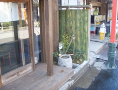 檀上庭園造園施工事例、江戸そばにし田のエントランス01
